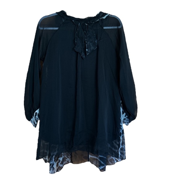 Pretty Angel Whimsygoth Animal Print Blouse – Size S – Silk Blend Y2K grunge - Picture 3 of 17